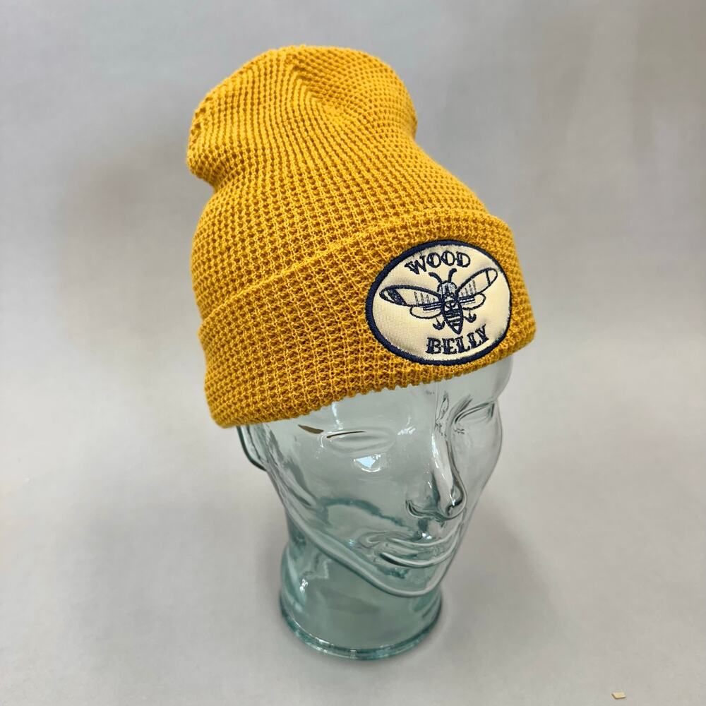 Wood Belly Richardson 146 waffle knitβ cuff camel beanie unisex adult One Size